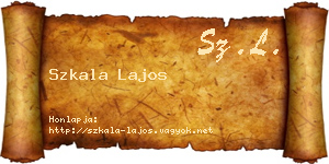 Szkala Lajos névjegykártya
